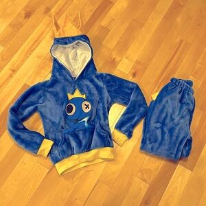 Rainbow Friends Blue Plush Sweatsuit or Loungewear - Small